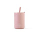 Drinking cup with straw babies toddlers kids silicone reusable durable unbreakable dinnerware mks miminoo arizona usa lilac pink for girls