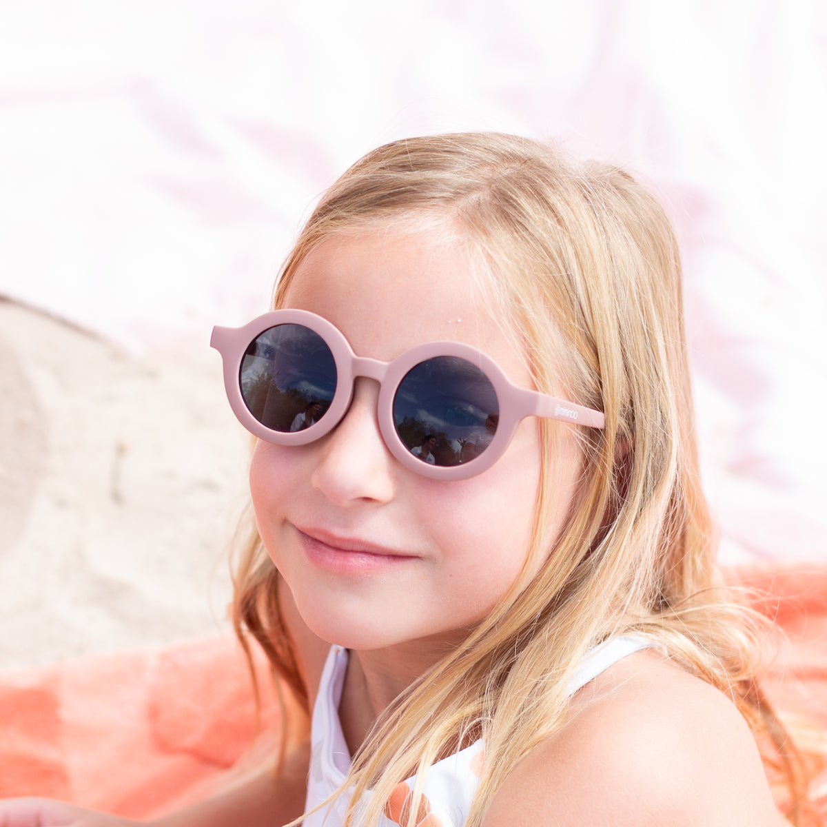 New Flexible, Resistant & Polarized UV 400 Kids Sunglasses Dusty Pink