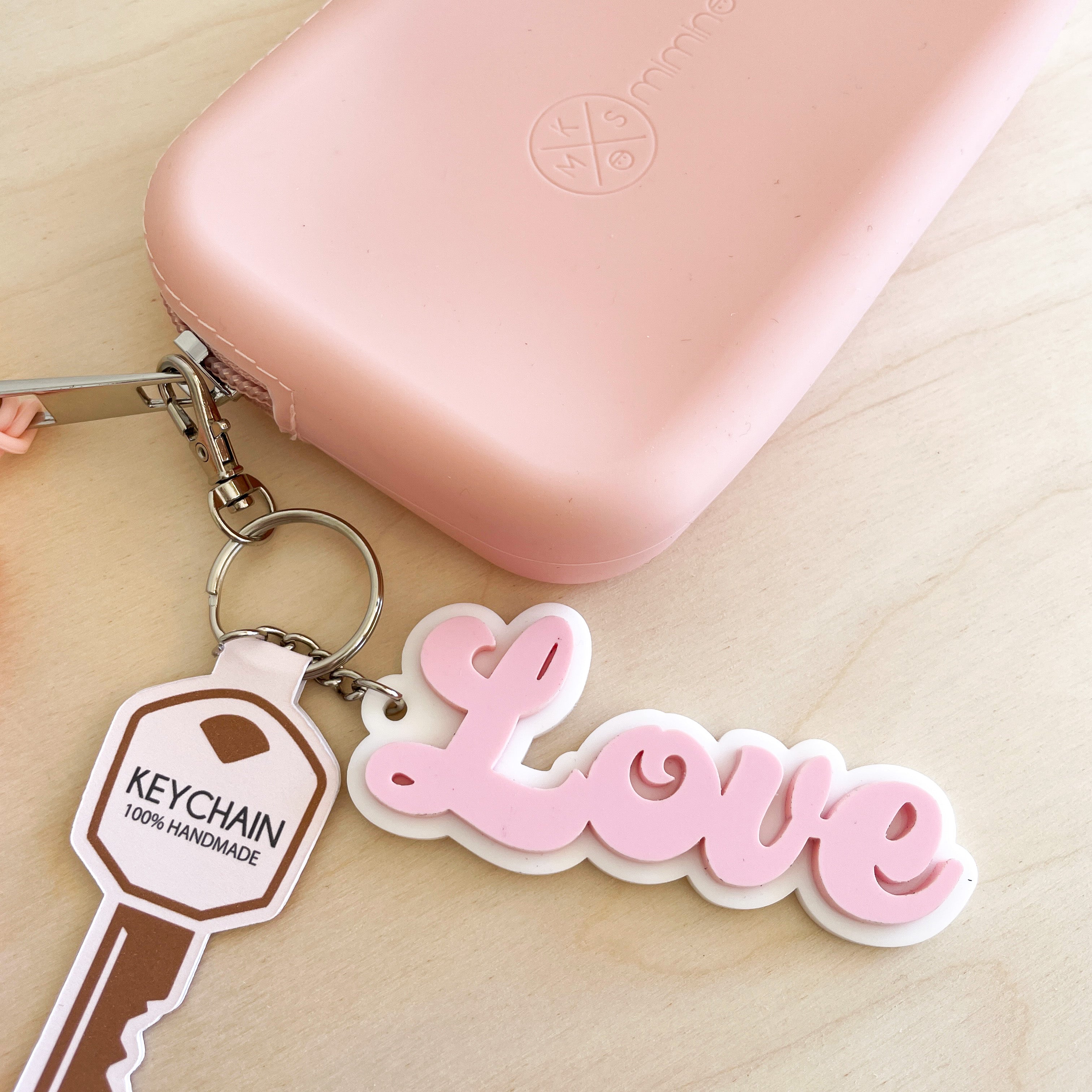 Handmade Acrylic Keychain Love