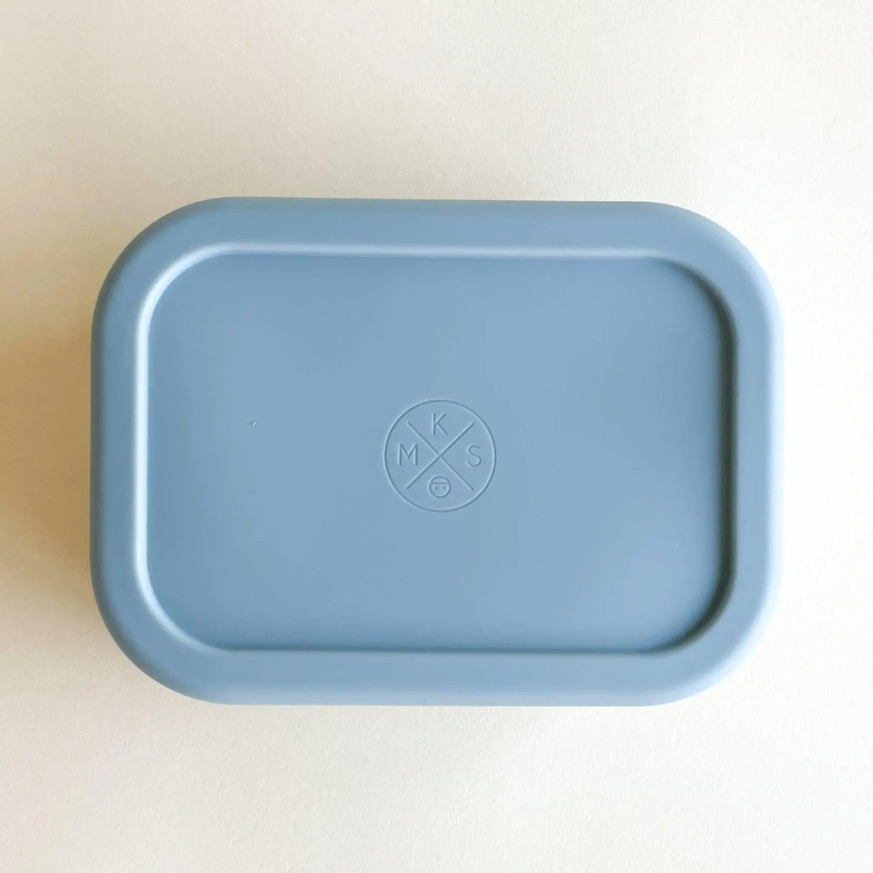 Silicone Bento Lunch & Snack Box for kids & adults Grey Blue - MKS Miminoo