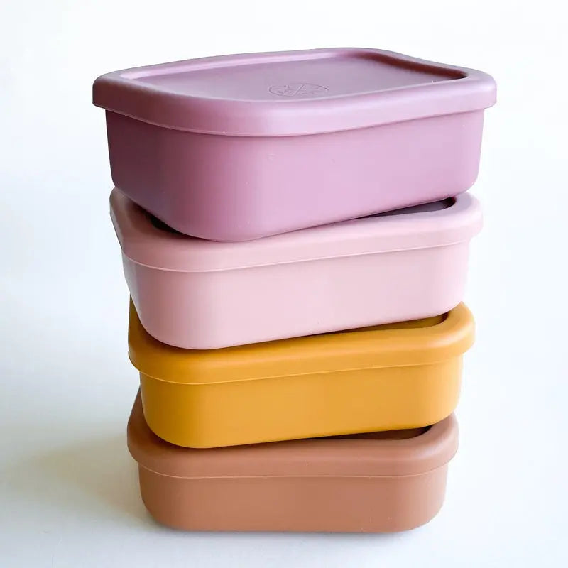 Silicone Bento Lunch & Snack Box for kids & adults Terracotta - MKS Miminoo