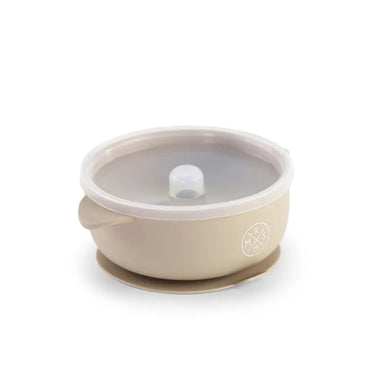 Silicone Bowl with lid - Beige - MKS Miminoo