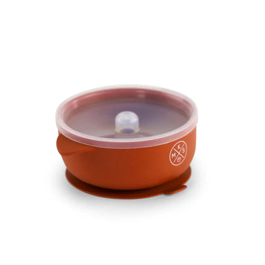 Silicone Bowl with lid - Brick - MKS Miminoo