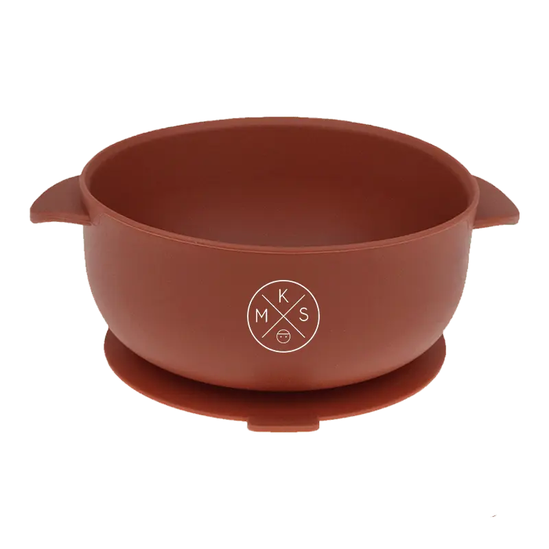 Silicone Bowl with lid - Brick - MKS Miminoo
