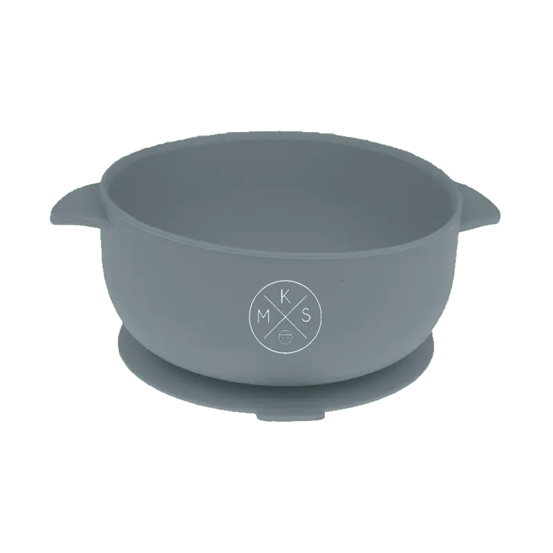 Silicone Bowl with lid - Charcoal - MKS Miminoo