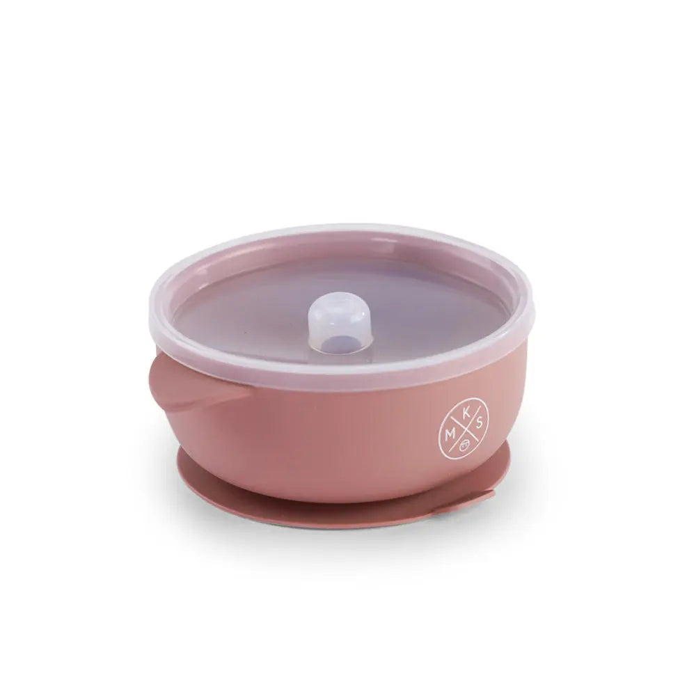 Silicone Bowl with lid - Dusty Pink - MKS Miminoo