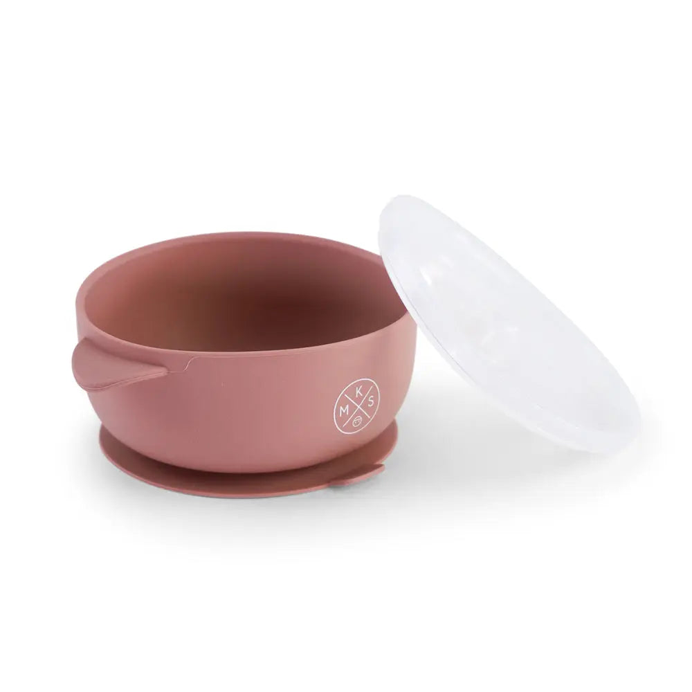 Silicone Bowl with lid - Dusty Pink - MKS Miminoo