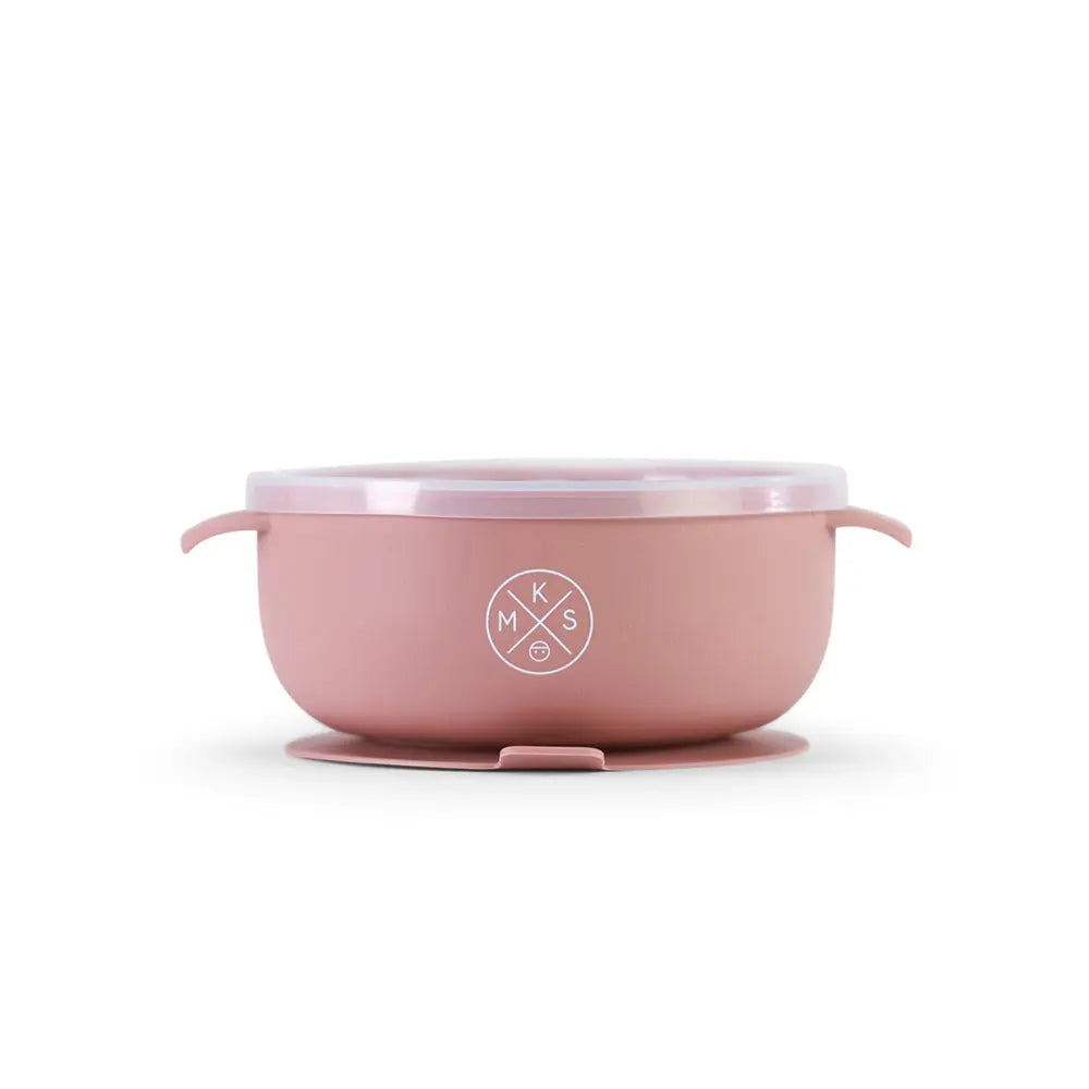 Silicone Bowl with lid - Dusty Pink - MKS Miminoo