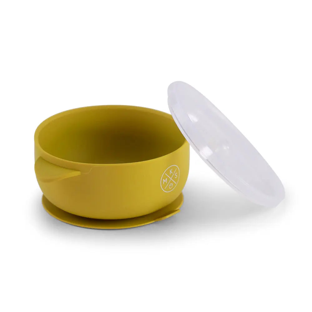 Silicone Bowl with lid - Mustard - MKS Miminoo