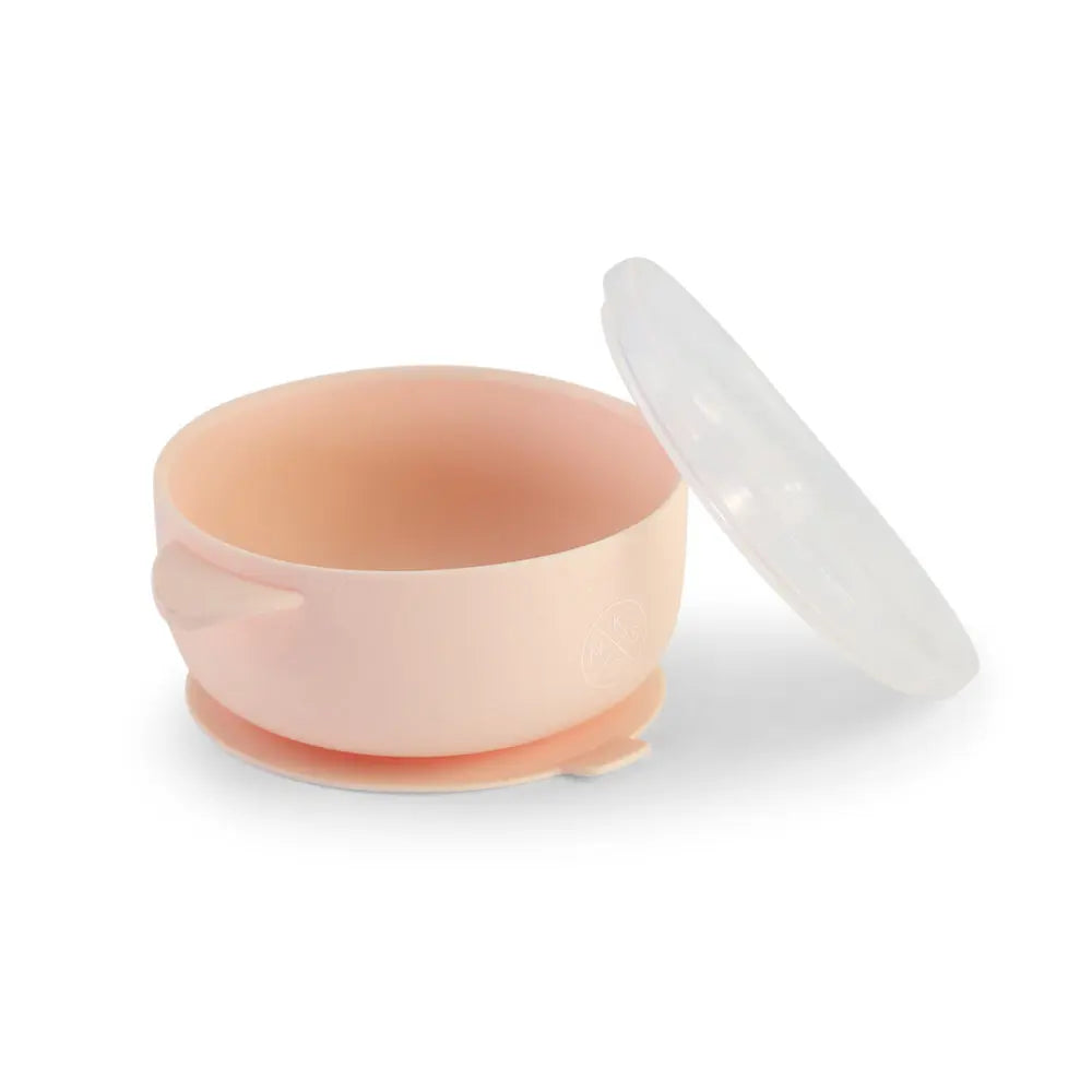 Silicone Bowl with lid - Soft Pink - MKS Miminoo