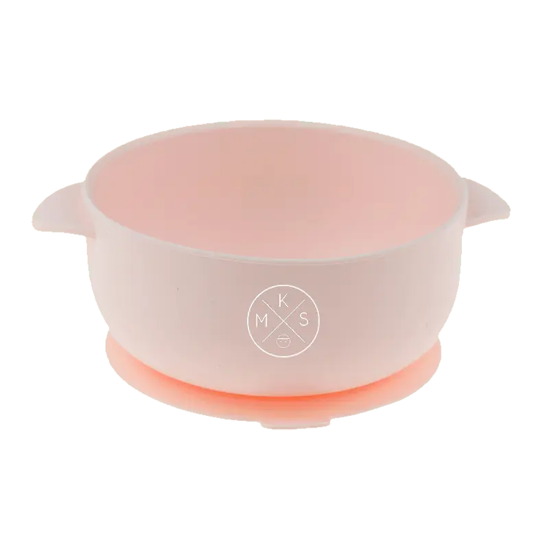 Silicone Bowl with lid - Soft Pink - MKS Miminoo