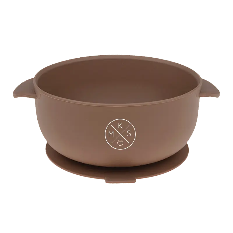 Silicone Bowl with lid - Taupe - MKS Miminoo
