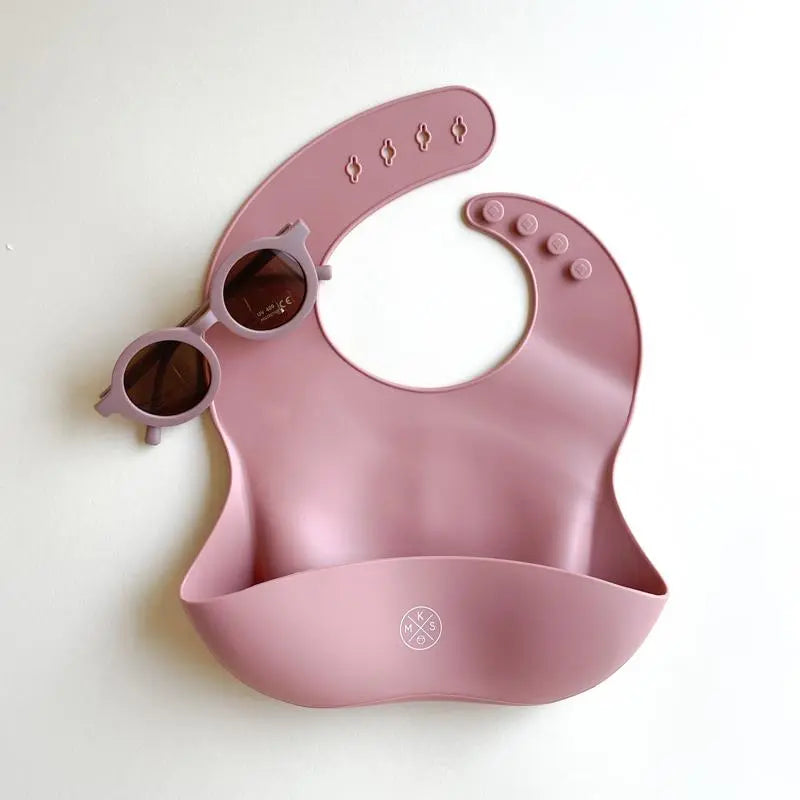 Silicone Pocket Bib - Dusty PInk BIB MKS MIMINOO 