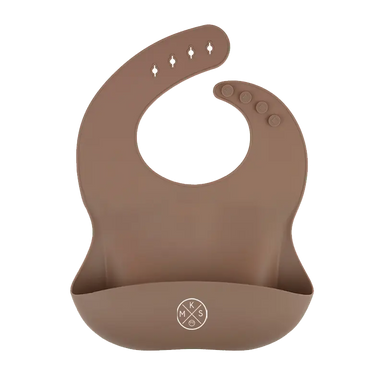 Silicone Pocket Bib in Taupe A BIB by MKS Unbreakable, durable and low maintenance dinnerware by MKS Distribution LLC Gilbert Phoenix USA. Modern trendy minimalist design.