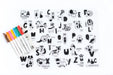 Silicone Reusable Coloring Mat & Markers Set - ABC Animals - MKS Miminoo