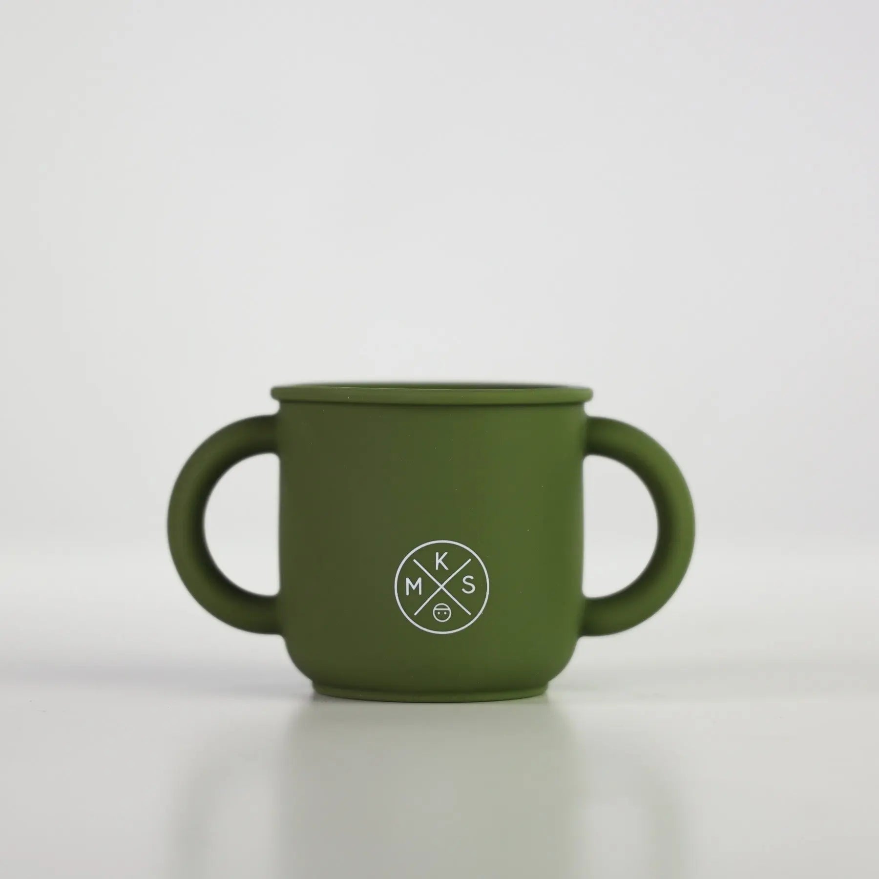 Silicone Sippy Cup with lid and handles Army Green - MKS Miminoo
