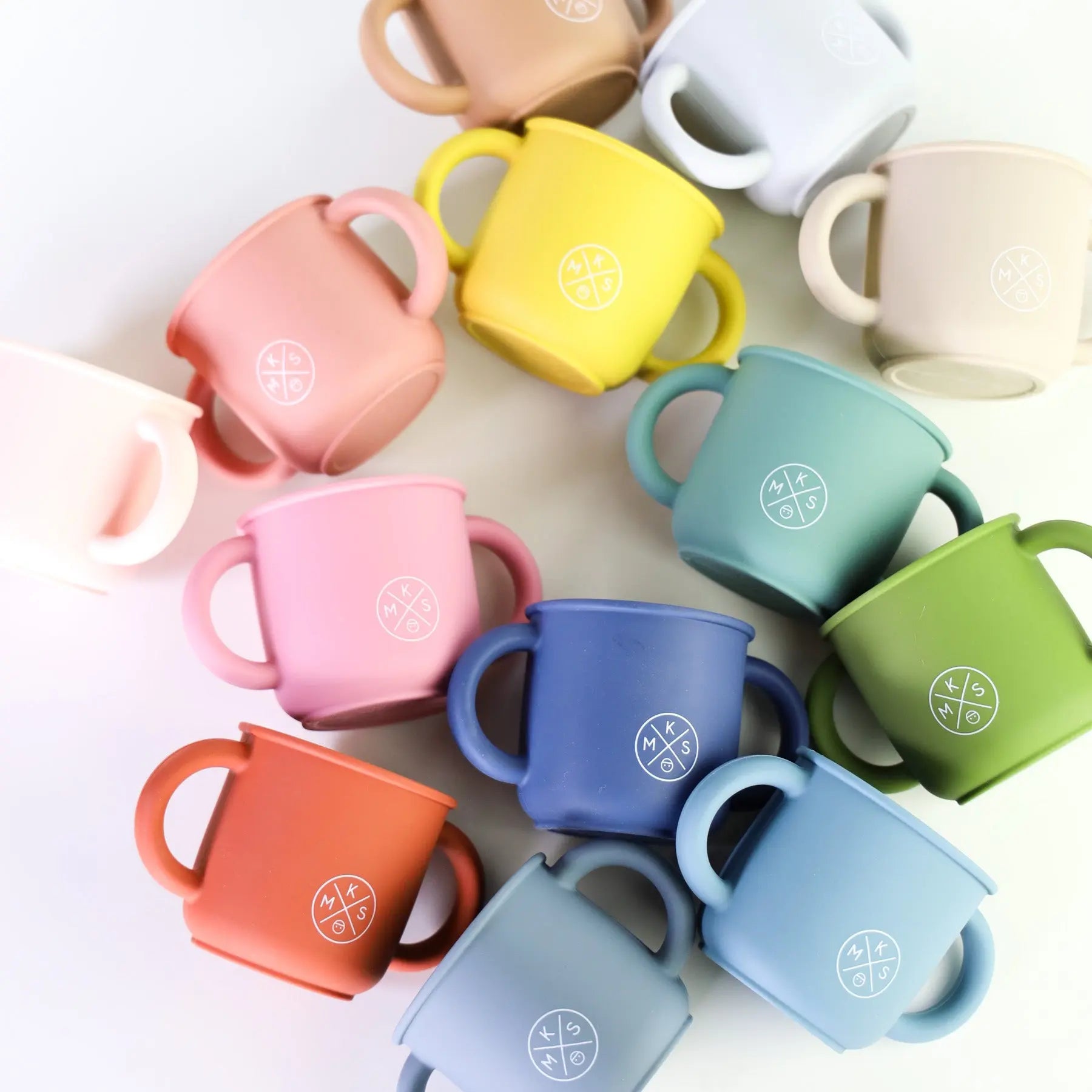 Silicone Sippy Cup with lid and handles Army Green - MKS Miminoo