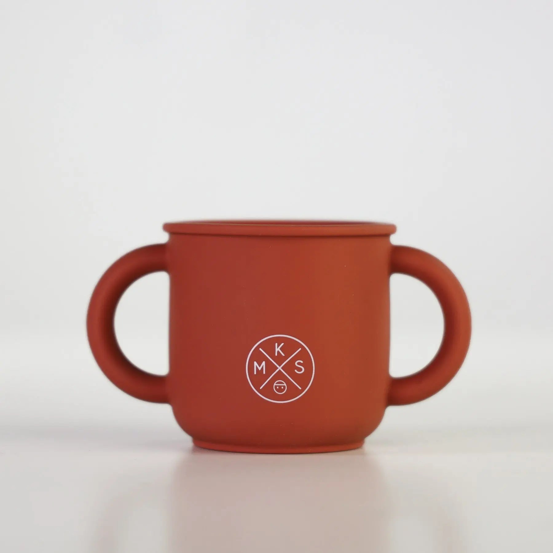 Silicone Sippy Cup with lid and handles Red Brick for little boys and girls  MKS Miminoo Arizona Unbreakable durable dinnerware for kids