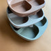 Silicone suction kids plate w/ dividing sections Beige - MKS Miminoo