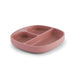 Silicone suction kids plate w/ dividing sections Dusty Pink - MKS Miminoo