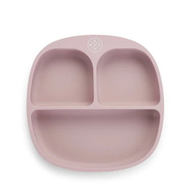 Silicone suction kids plate w/ dividing sections Lilac - MKS Miminoo