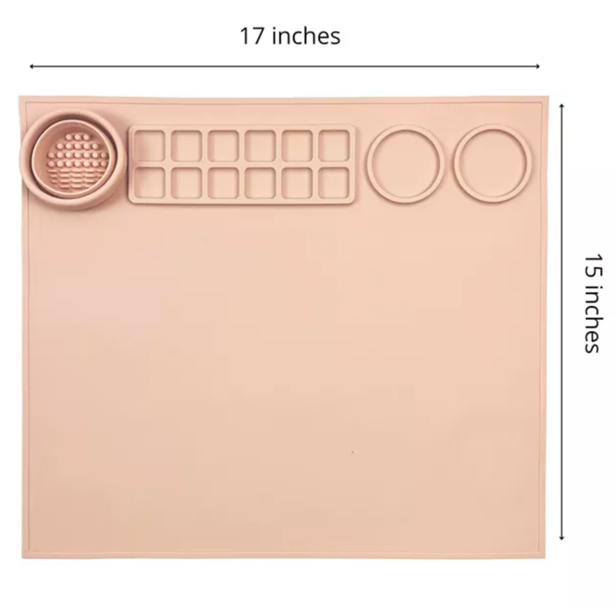 Silicone Activity Painting Mat Peach