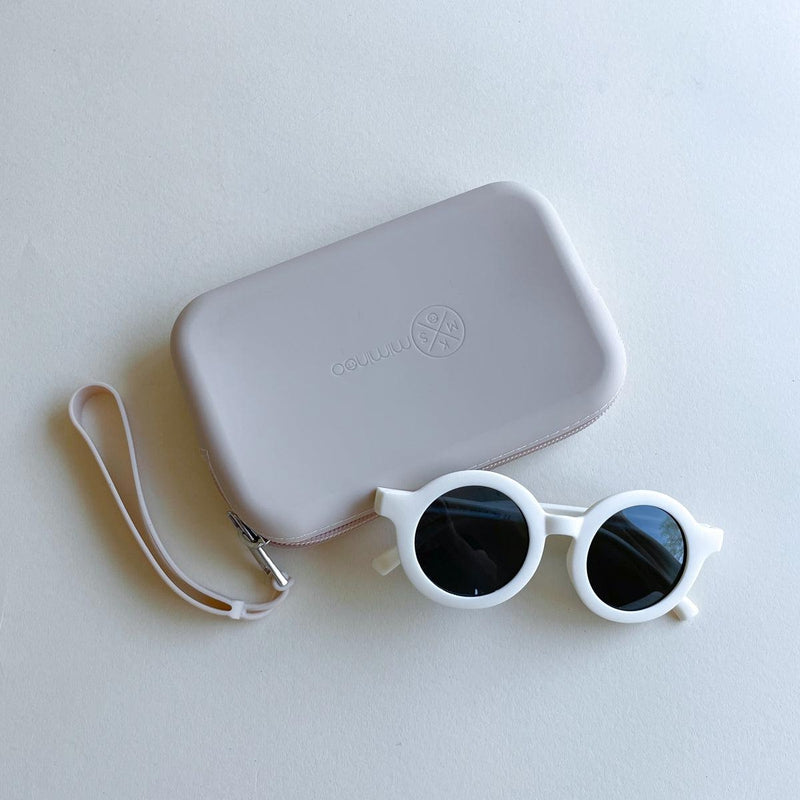 Silicone Waterproof Multipurpose Purse & Sunglasses Case Beige