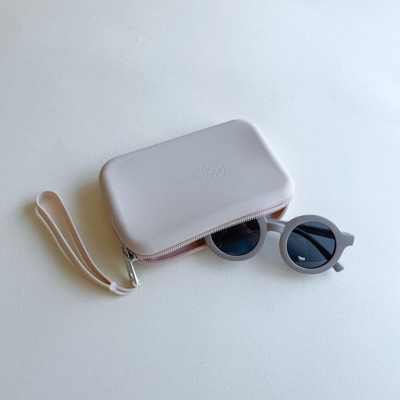 Silicone Waterproof Multipurpose Purse & Sunglasses Case Beige