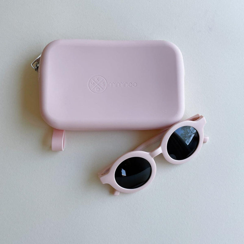 Silicone Waterproof Multipurpose Purse & Sunglasses Case Blush Pink