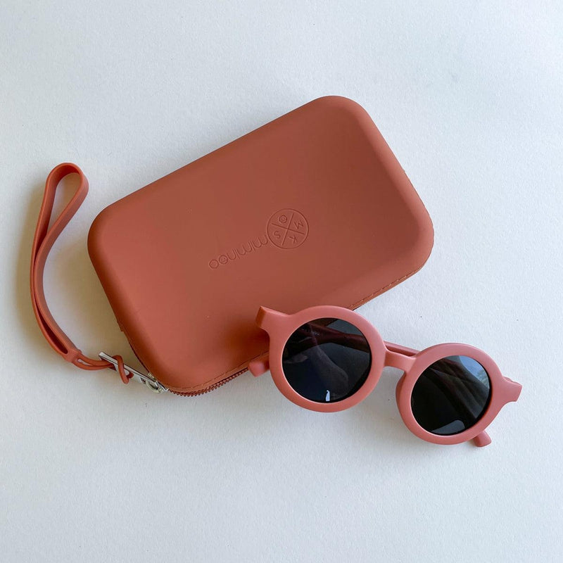 Silicone Waterproof Multipurpose Purse & Sunglasses Case Terracotta