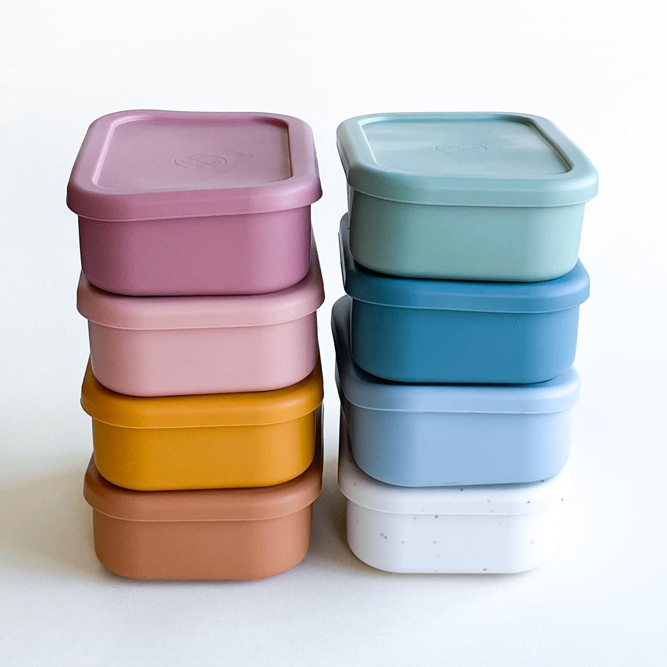 Silicone Bento Lunch & Snack Box for kids & adults Teal