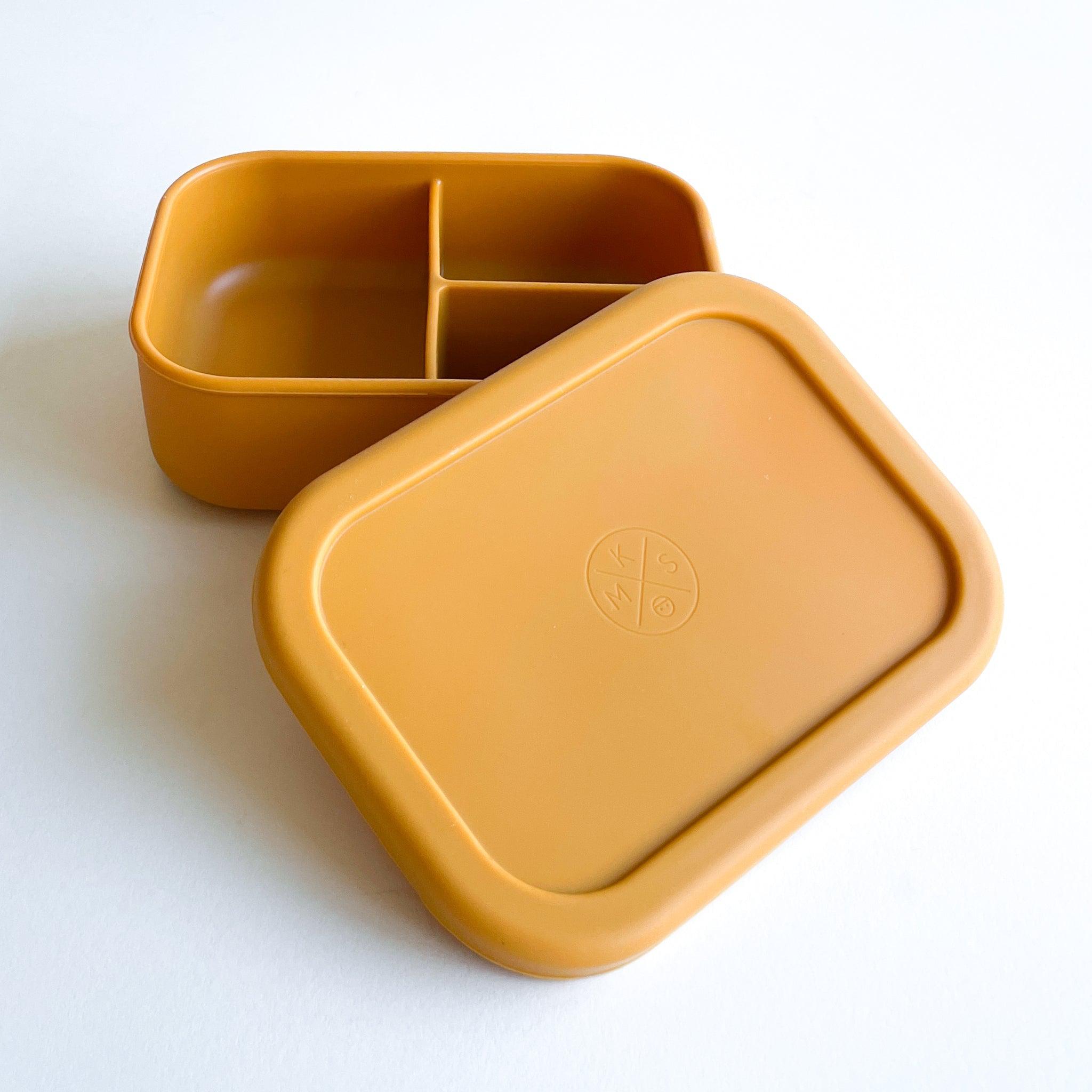 Silicone Bento Lunch & Snack Box for kids & adults Mango