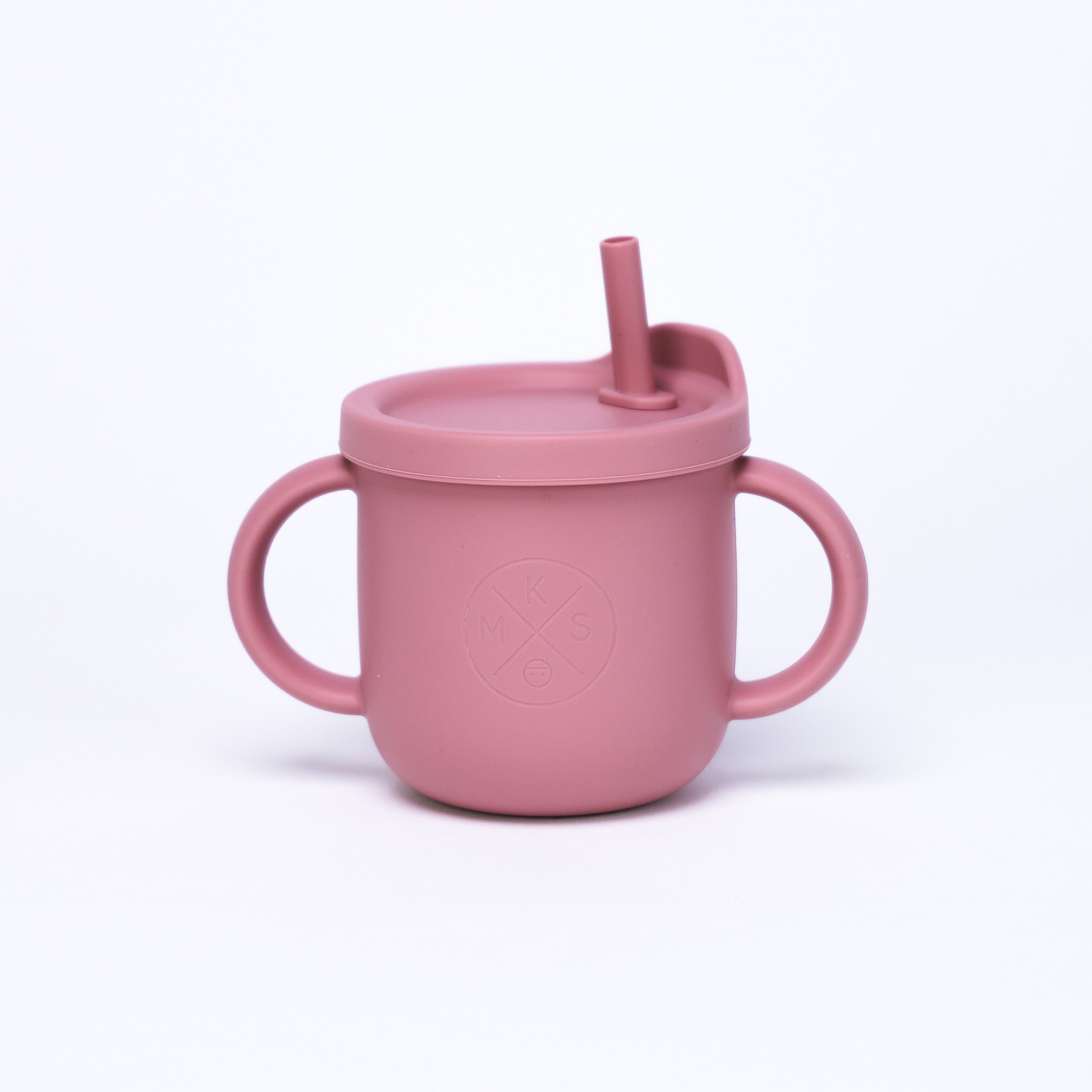 All-in-One Silicone Sippy Snack Cup Desert Rose