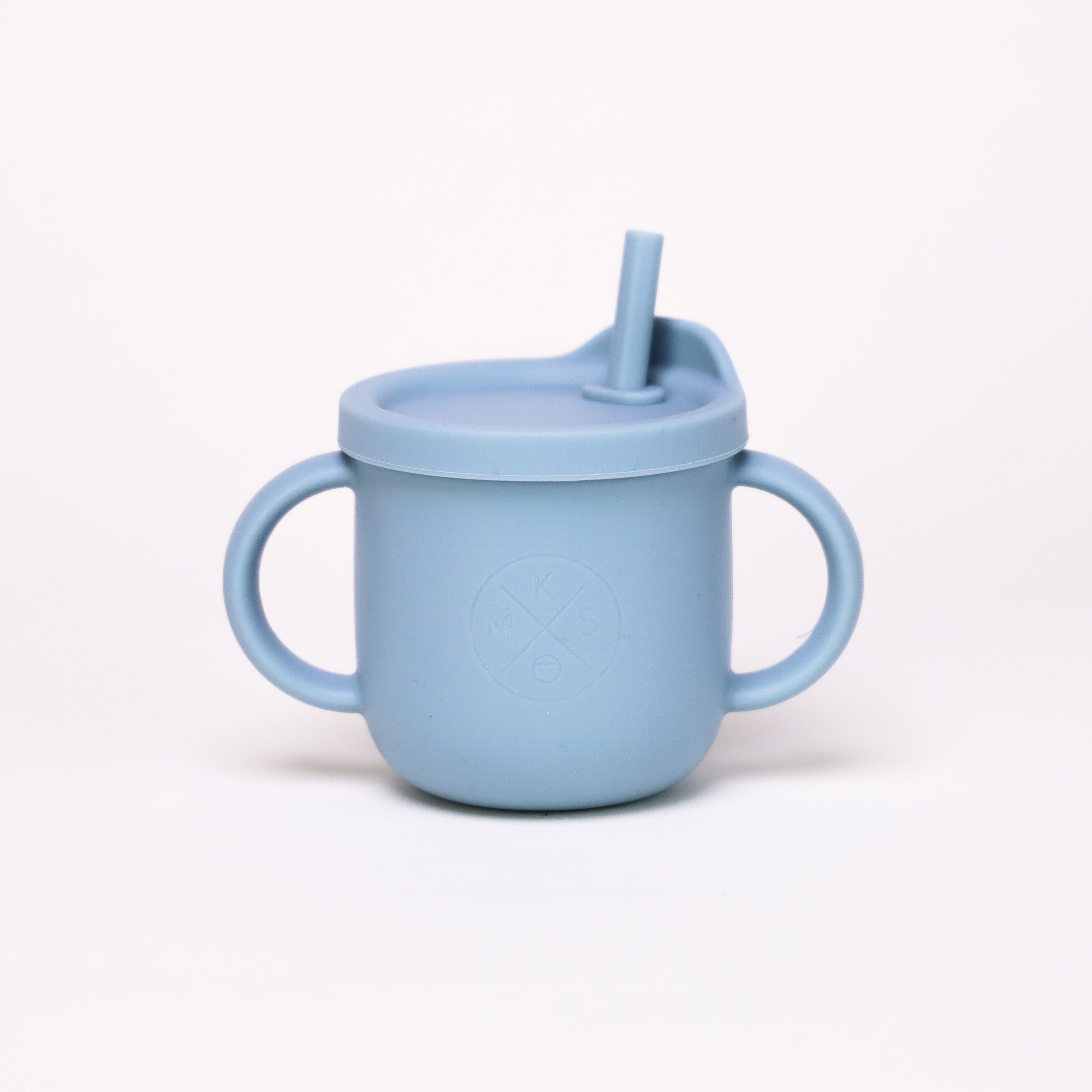 All-in-One Silicone Sippy Snack Cup Powder Blue