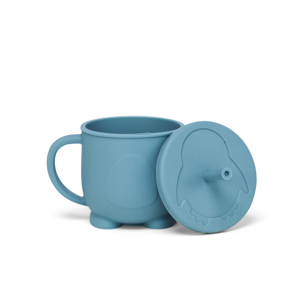 Penguin Silicone Straw Cup Petrol