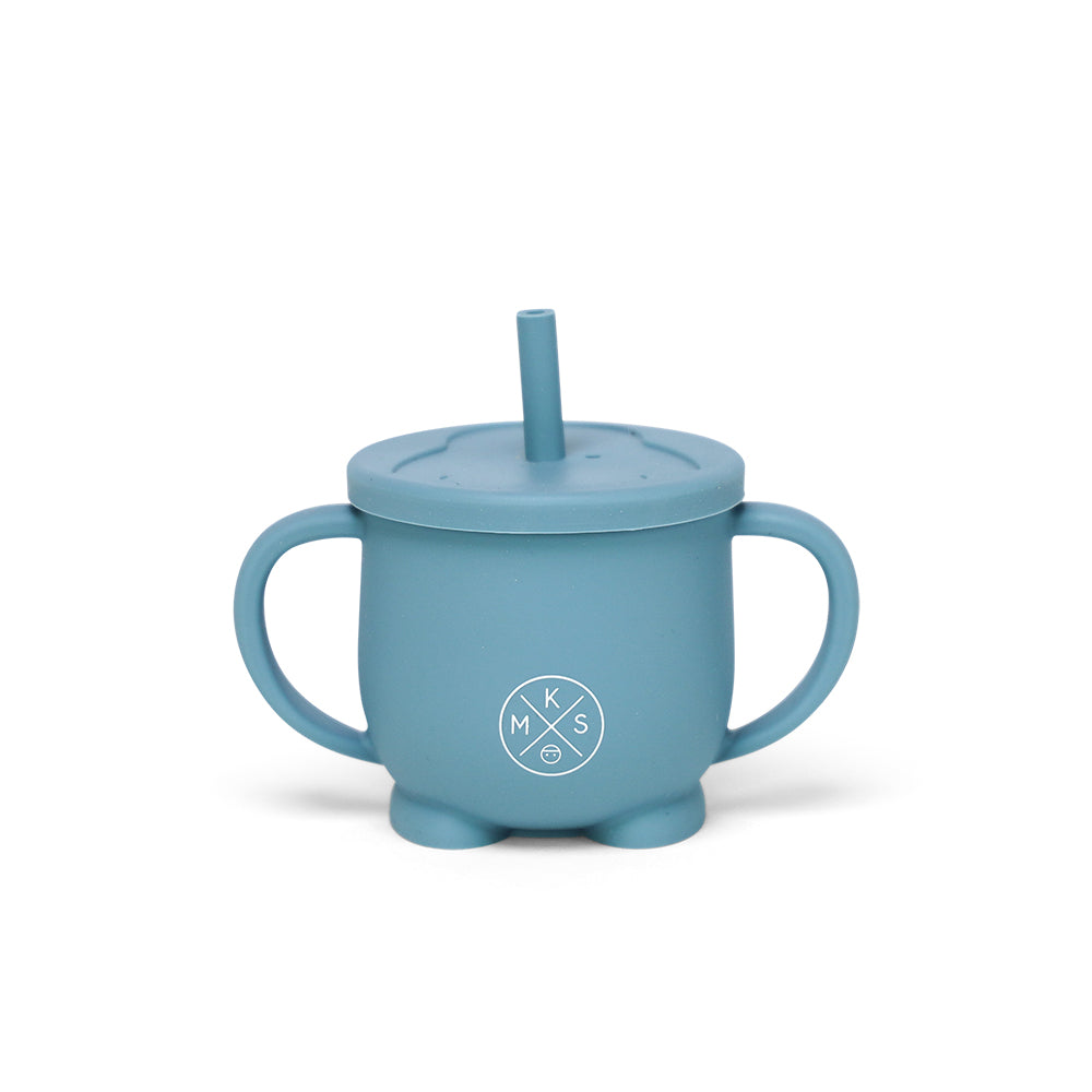 Penguin Silicone Straw Cup Petrol