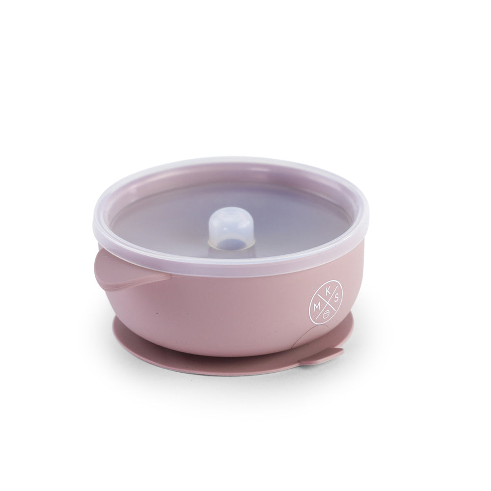 Silicone Bowl with lid - Lilac