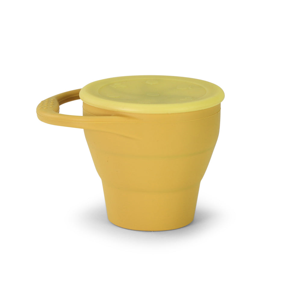 Collapsible Silicone Snack Cup - Mustard