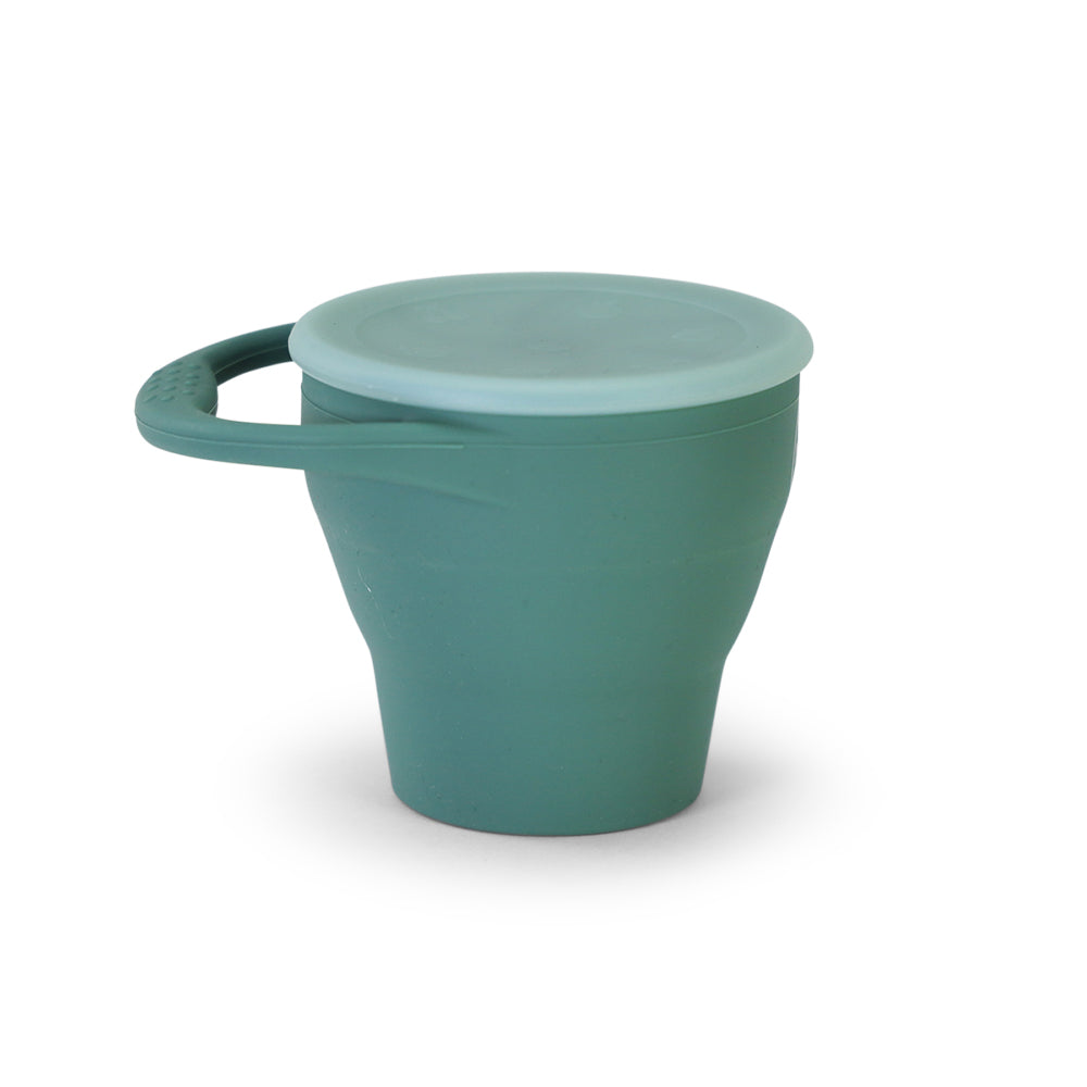 Collapsible Silicone Snack Cup - Duck Green