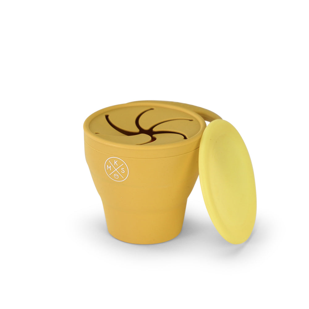 Collapsible Silicone Snack Cup - Mustard