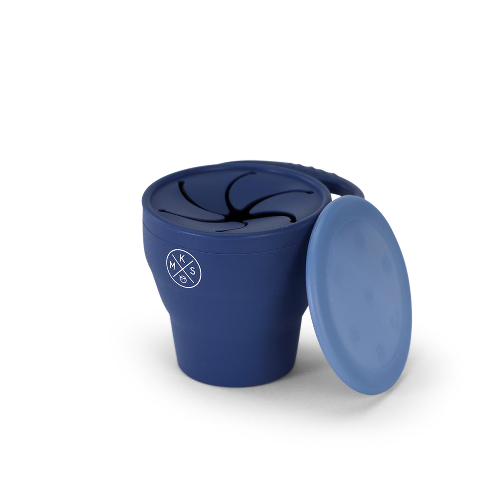 Collapsible Silicone Snack Cup - Navy