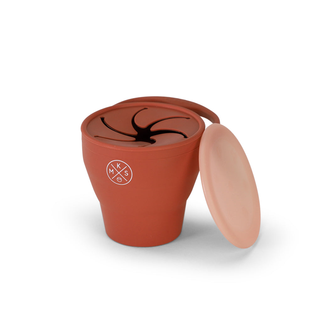 Collapsible Silicone Snack Cup - Brick
