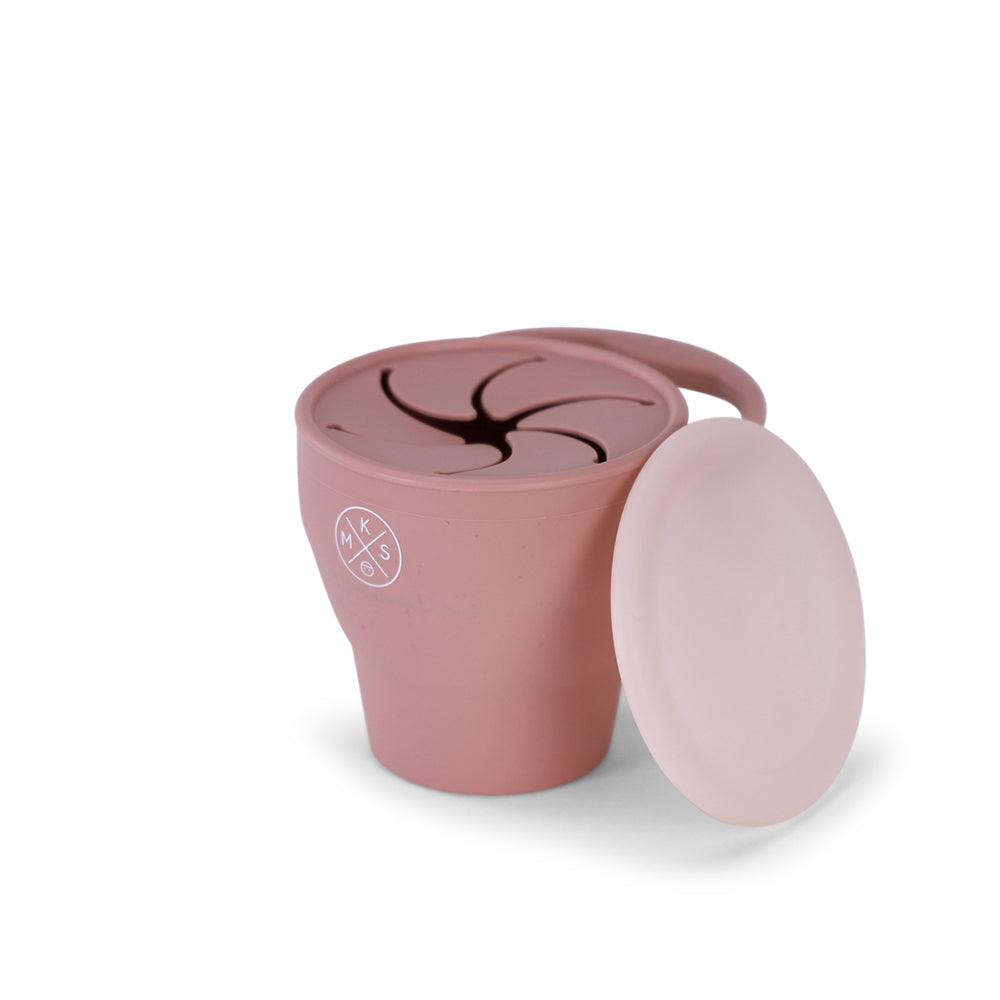 Collapsible Silicone Snack Cup - Dusty Pink