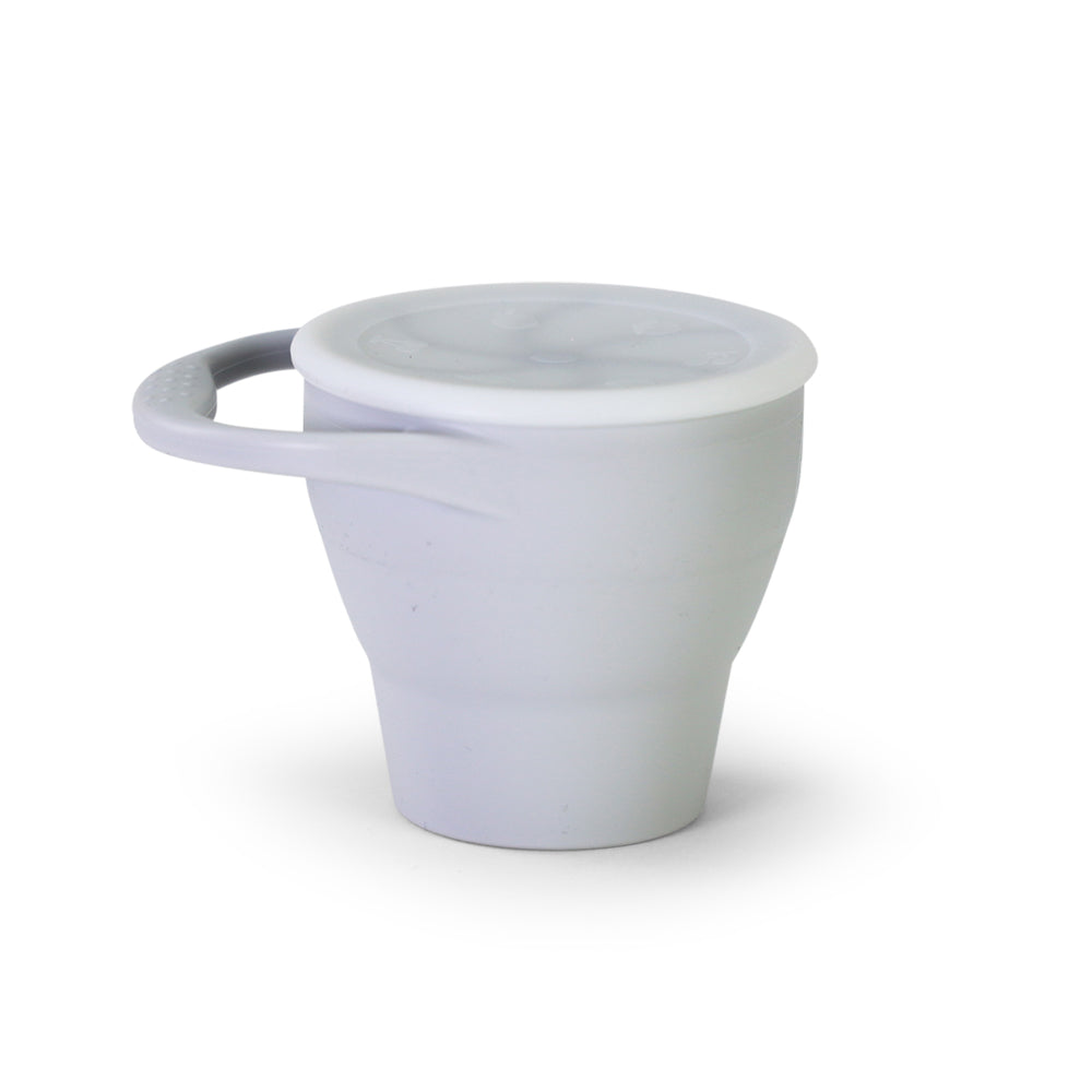 Collapsible Silicone Snack Cup - Grey