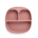 Suction plate compartments dinnerware babies silicone reusable durable unbreakable dinnerware mks miminoo arizona usa dusty pink