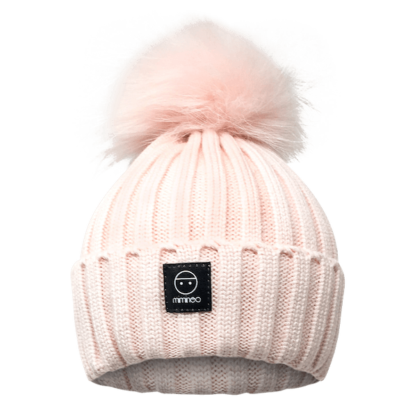 I'm Here Pom Pom Hat - Blue, Pink, Red - Size 0/3m – Merriment On Main