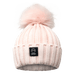 Angora Classic Line Single Snap On Pom Pom Hat Baby Pink-Winter Beanies-Mix & Match baby beanie winter hat snap on removable pompom single or double by MKS Miminoo Arizona USA