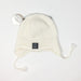 Baby Mink Snap On Pom Pom(s) Beanie in Ivory-Winter Beanies-Mix & Match baby beanie winter hat snap on removable pompom single or double by MKS Miminoo Arizona USA