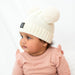 Baby snap on double pom poms beanie Merino Timeless Ivory-Winter Beanies-Mix & Match baby beanie winter hat snap on removable pompom single or double by MKS Miminoo Arizona USA
