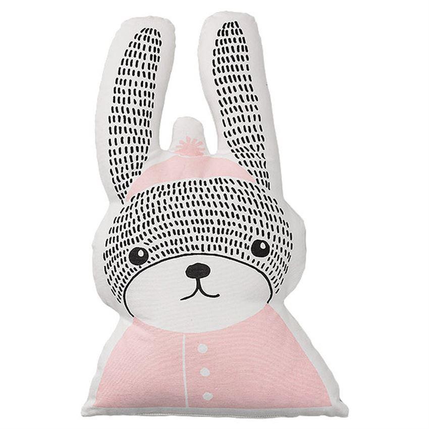 Bloomingville Pillow Cotton Rabbit Shaped Pink-PILLOW-BLOOMINGVILLE- babies, kids and moms fashion, decor and accessories at Modern Kids Society USA
